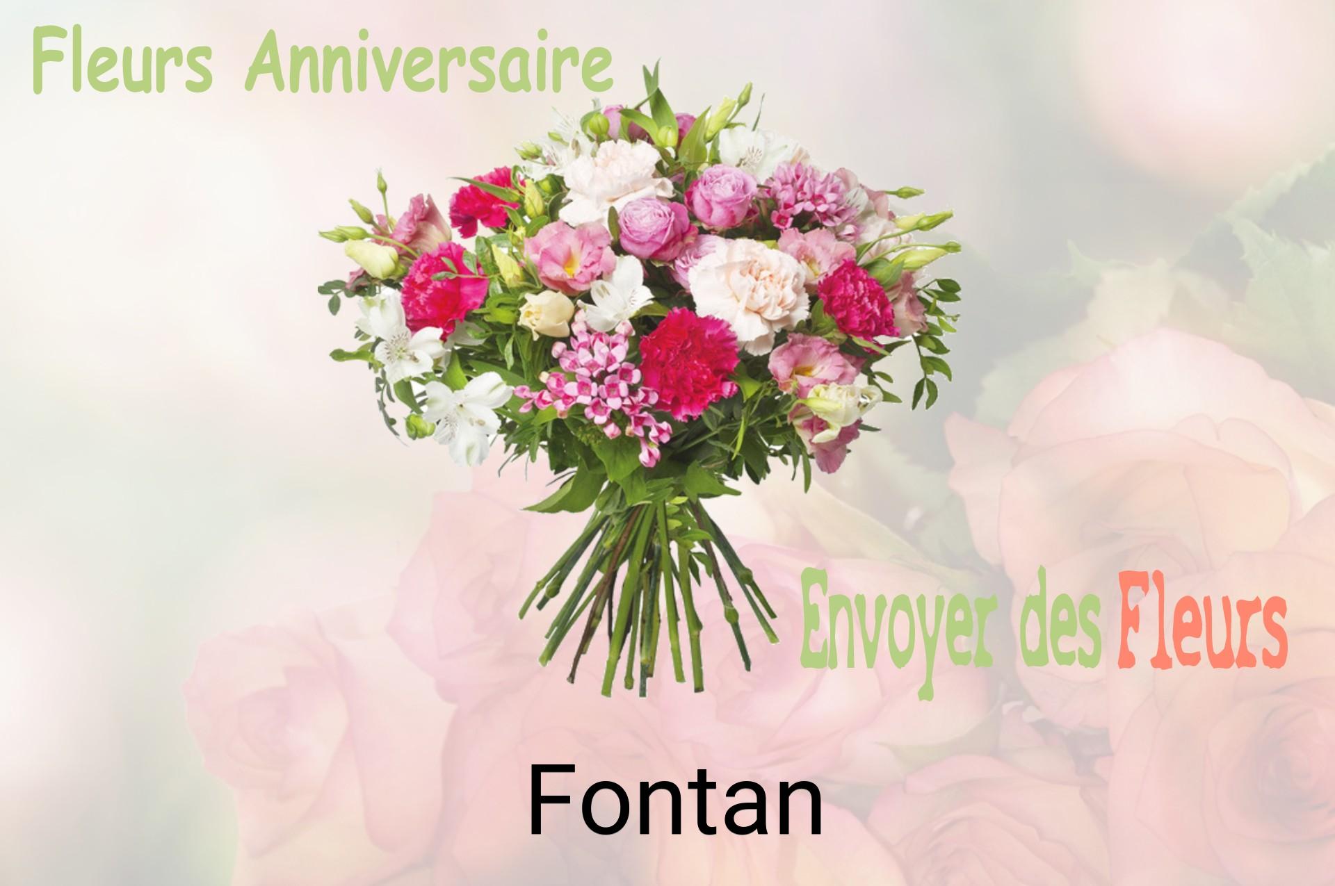 Bouquet de fleurs d’anniversaire livré à Fontan